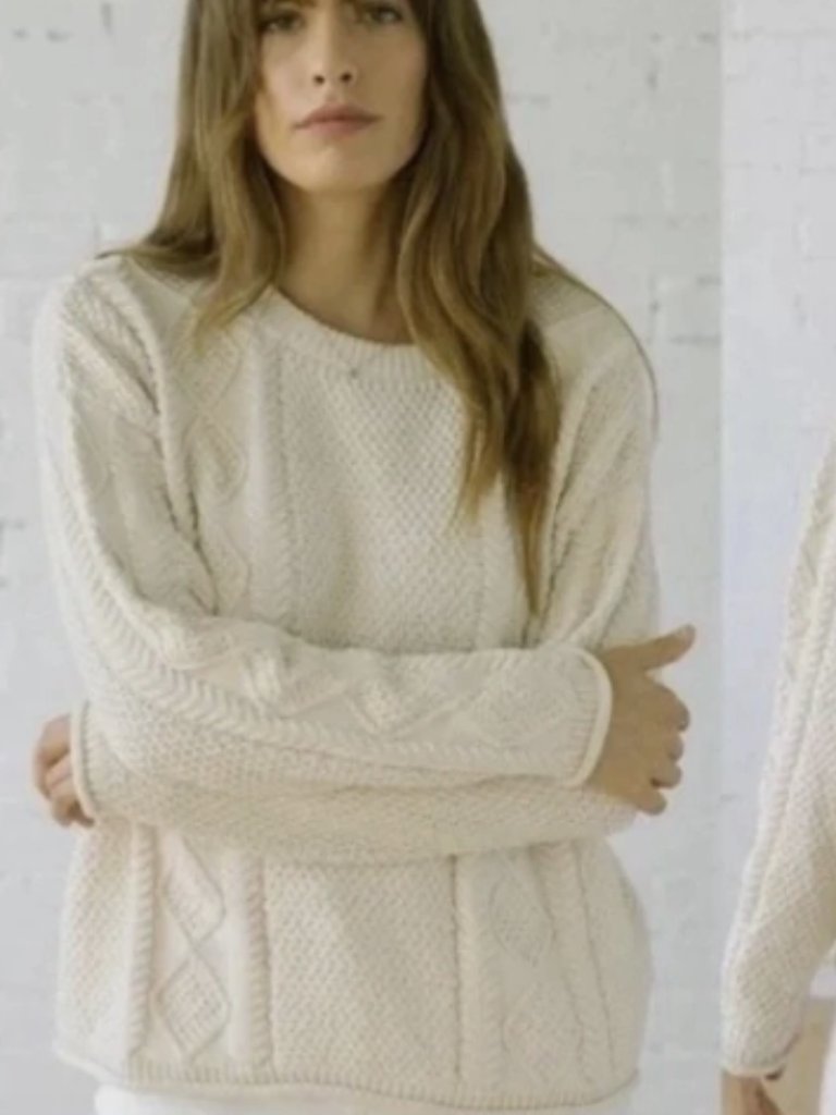 Tradlands Modern Fisher Sweater In Shell (Creme) Size L — image 2 of 6